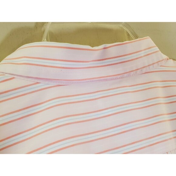 LL Bean Women's 2X Striped Pink Cotton Long Sleeve Button Down Shirt - Picture 5 of 7